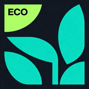 Eco cover with green geo clusters and route lines for stable, efficient ad delivery